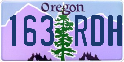 OR license plate 163RDH