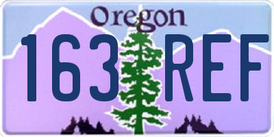 OR license plate 163REF