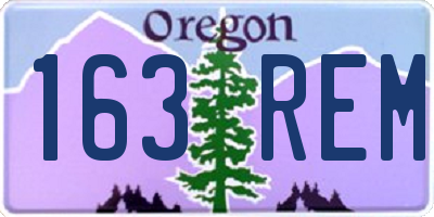 OR license plate 163REM