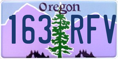 OR license plate 163RFV