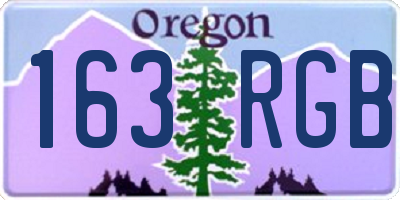 OR license plate 163RGB