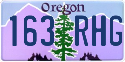OR license plate 163RHG