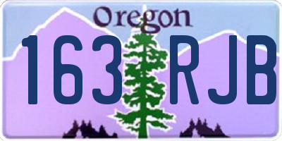 OR license plate 163RJB