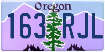 OR license plate 163RJL