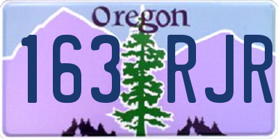 OR license plate 163RJR