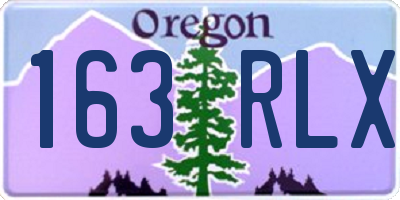 OR license plate 163RLX