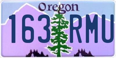 OR license plate 163RMU