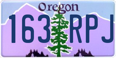 OR license plate 163RPJ