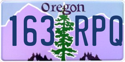 OR license plate 163RPQ
