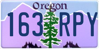 OR license plate 163RPY