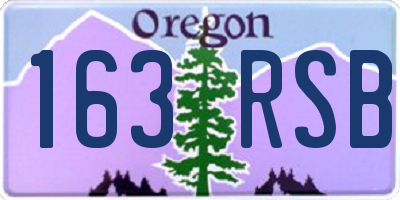 OR license plate 163RSB