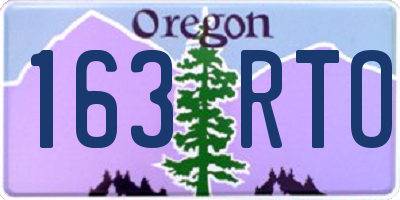 OR license plate 163RTO