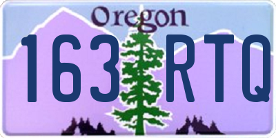 OR license plate 163RTQ