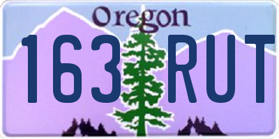 OR license plate 163RUT