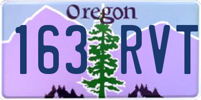 OR license plate 163RVT