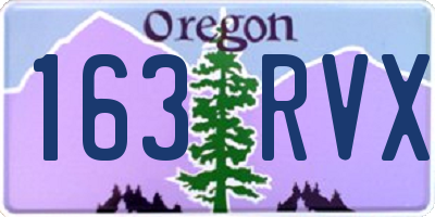 OR license plate 163RVX