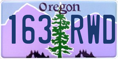 OR license plate 163RWD