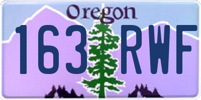 OR license plate 163RWF
