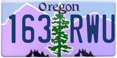 OR license plate 163RWU
