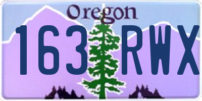 OR license plate 163RWX