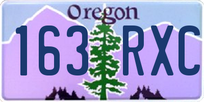OR license plate 163RXC