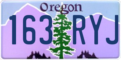 OR license plate 163RYJ