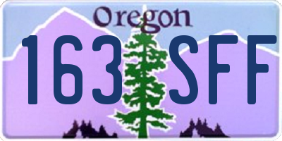 OR license plate 163SFF