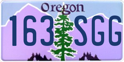 OR license plate 163SGG