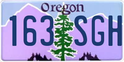 OR license plate 163SGH