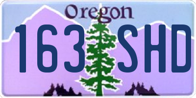 OR license plate 163SHD