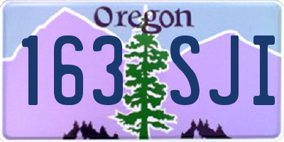 OR license plate 163SJI