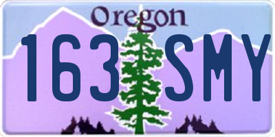 OR license plate 163SMY