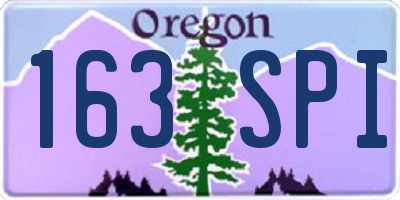 OR license plate 163SPI