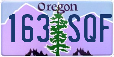 OR license plate 163SQF