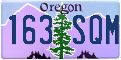 OR license plate 163SQM