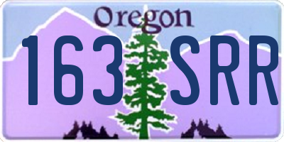 OR license plate 163SRR