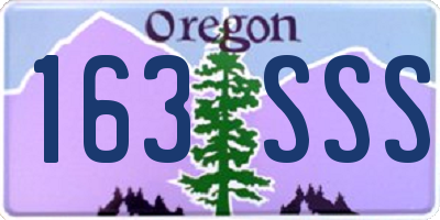 OR license plate 163SSS
