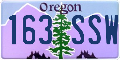 OR license plate 163SSW