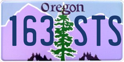 OR license plate 163STS