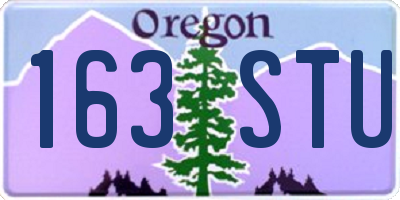 OR license plate 163STU