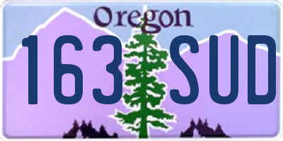 OR license plate 163SUD