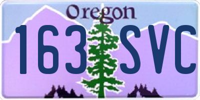 OR license plate 163SVC