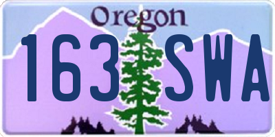 OR license plate 163SWA