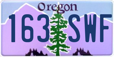 OR license plate 163SWF