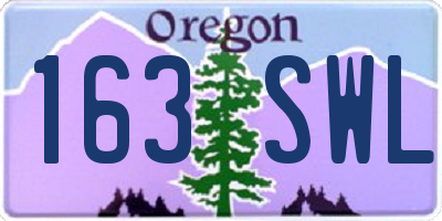 OR license plate 163SWL