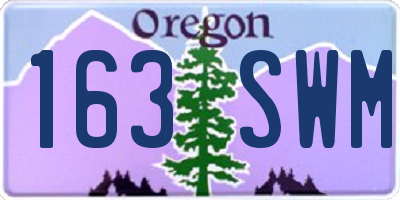 OR license plate 163SWM