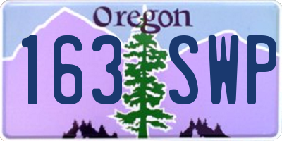 OR license plate 163SWP