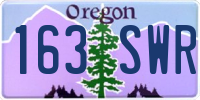 OR license plate 163SWR