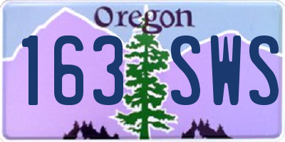 OR license plate 163SWS