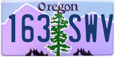 OR license plate 163SWV